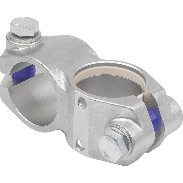 Tube Clamp 4-Way Flat For Linear Actuator Form:B, A=40, Type=40, Stainless 1.4308 Electropolished